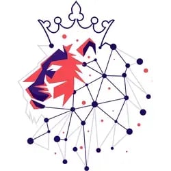 purple_orange_lion_on_white